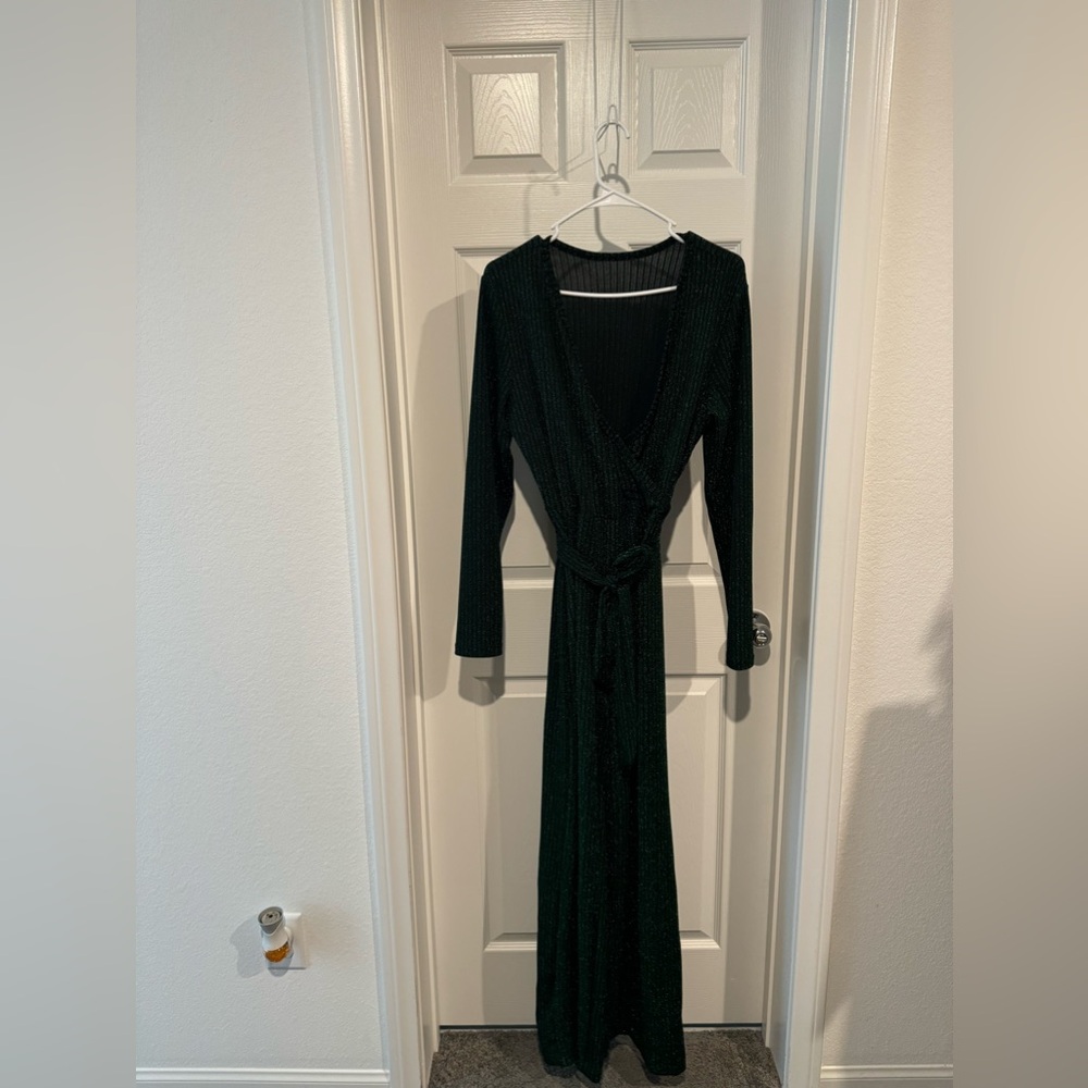 Green and black jumpsuit